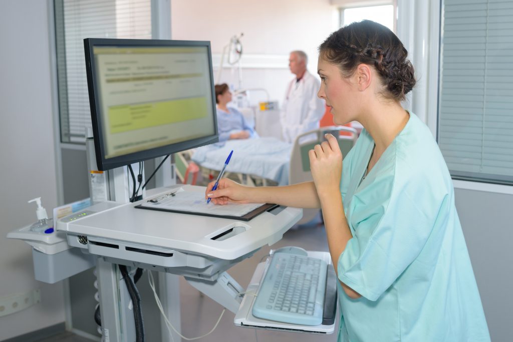 writing the patient's details